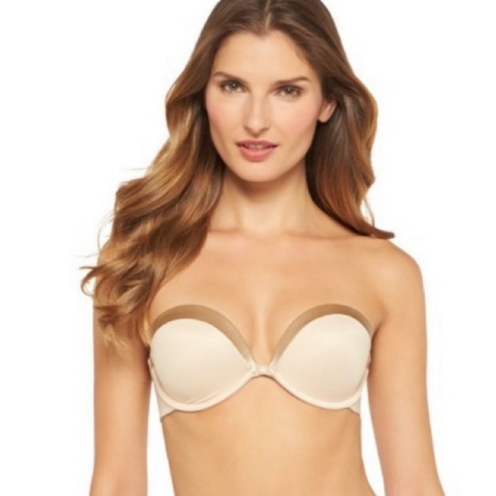 Maidenform | nude tan strapless plunge bra size 38 D